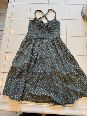 Madewell Floral Smocked Tiered Mini Dress
